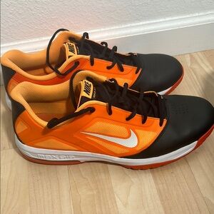 Nike Men's Black and Orange Athletic Shoes